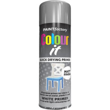 RAPIDE PF COLOUR IT Spray Quick Drying Matt Finish for Metal Primer White 250ml