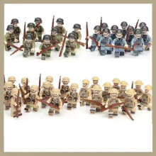 40pcs War II the British and German armies Desert Military Sodiers Weapons Minifigures Kids Toys Gifts Fit Lego
