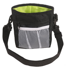 Pet Dog Training Treat Bag - Detachable Snack Reward Pouch with Interactive Features Black