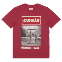 (XL, Maroon) Oasis Wonderwall Single Cover T Shirt