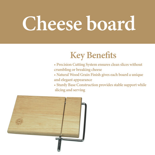 Apollo Wooden Cheese Board with Slicing Wire 1