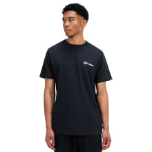 (M, Jet Black) Berghaus Mens Front and Back Cotton Logo Graphic Comfy Classic T-Shirt