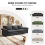 265CM Chenille Sofa 3-Seater Modern Comfy Couch 8
