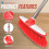 Soft Indoor Broom Red Stainless Steel Handle 5
