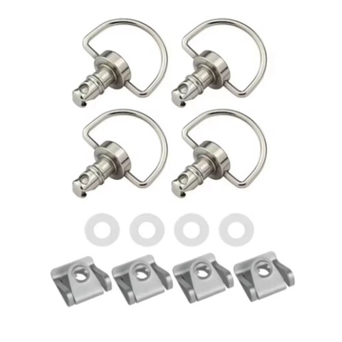 10pcs 1/4" 17mm Motorcycle Quick Release Dzus Turn Button Race Fairing Fastener Kit for     B 2