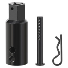 Heavy-Duty Trailer Jack Drill Adapter, Used with 1/2'' Drive Adapter or 1'' Socket Fits Most 10k - 12k Trailer Jacks