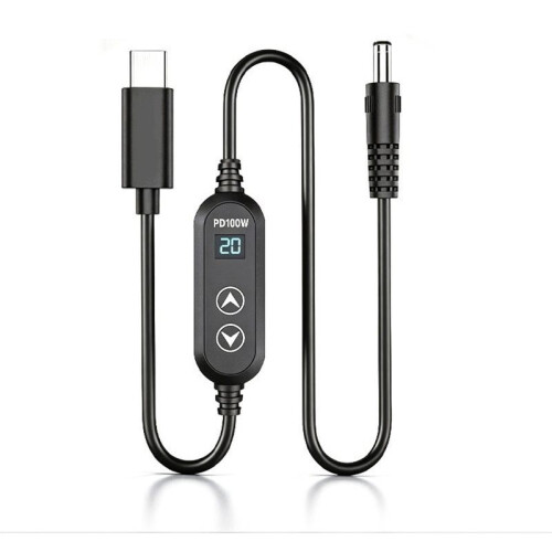 Type C to  Power Boost Cable  5V/9V/12V/15V/20V Adjustable Boost Converter PD100W Trigger Cable with 8  Adapter 2