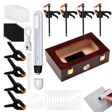 Ensemble D'Outils de Réparation et D'Entretien de Cartes de 53 Pièces - Comprend un Stylo Chauffant et un Serre-Joint, Livré avec une Boîte de