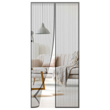 (Grey) GEEZY Magnetic Insect Door Screen Net Mesh Curtain Mosquito Fly Bug Grey 90x210cm
