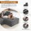 Corduroy Right L-Shaped Modular Sofa Grey 3