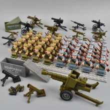 40pcs War II the British and German armies Desert Military Sodiers Weapons Minifigures Kids Toys Gifts Fit Lego