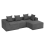 Corduroy Right L-Shaped Modular Sofa Grey 9