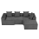 Corduroy Right L-Shaped Modular Sofa Grey 10