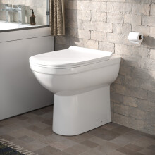 Kelston Modern Rimless Comfort Height Back to Wall Toilet with Soft Close Seat White