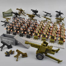 40pcs War II the British and German armies Desert Military Sodiers Weapons Minifigures Kids Toys Gifts Fit Lego