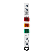 TOMZN TD9-3X LED Light 230V AC/ Red Yellow Green Three Phase Signal Warning Light Din Indicator Lamp Equipment Alarm
