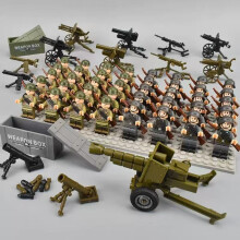 40pcs War II the British and German armies Desert Military Sodiers Weapons Minifigures Kids Toys Gifts Fit Lego