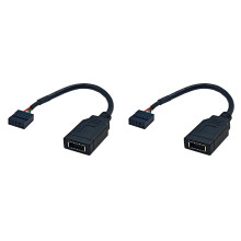 2X USB 9PIN to Type-C Front Panel Cable USB 9PIN to TYPE-E KEY-A Adapter Cable USB Front Panel Adapter Cable