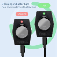 2X Chargeur de Piles Bouton Portable LIR2032 LIR2025 LIR2016 Chargeur de Piles Li-Ion 3,6 V de Type C