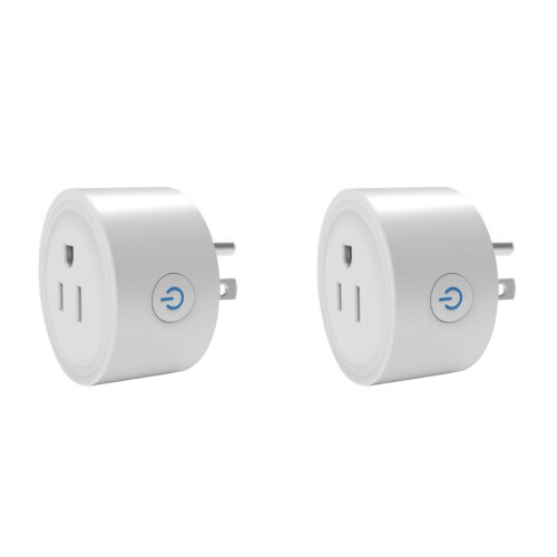 2X TUYA 10A  Plug WIFI Socket with Power Monitor Timing Function Voice Control Works US Plug 1