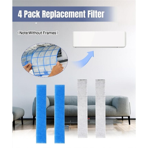 4-Pack  Split Luftfilter Ersättning för  General UTR-FA16 UTR-FA16-2 2