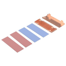 2X para M.2 NGFF Disco Rígido de Estado Sólido Dissipador de Calor Ultra Fino Radiador de Cobre Puro para M2 NVME NGFF 2280 PCIE SSD