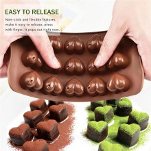 5PCS Silicone Chocolate Molds for Candy, Snacks & Truffles, 9 Shapes 93 Cavities Candle Soap Wax Melts Mold