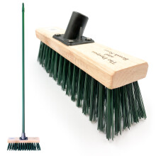 11.5" Sweeping Brush Heavy Duty Stiff Outdoor Yard Broom & Metal Handle