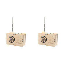 2X DIY FM Radio Model Wood Science Project Steam Model for Children Teens Birthday Gift