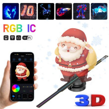 3D HD Holografisk Projektor 244LED Holografisk Spelare Fläkt för Bild Videobutik Bar Party Reklam Display UK-Kontakt