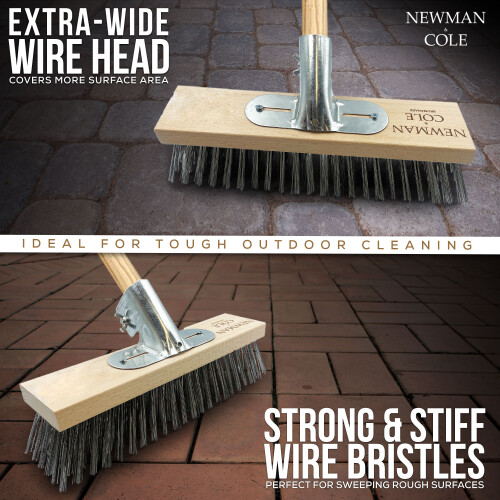 Wire Deck Scrub Brush Metal Bristle Moss Remover 2