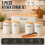 Cream Bread Bin & Tea Coffee 5Pcs Canister Set 1