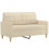VidaXL vidaXL 2-tlg. Sofagarnitur mit Kissen Creme Stoff 3