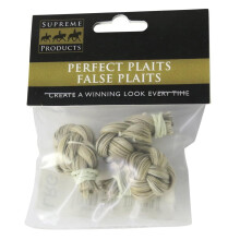 (L, Light Grey) Supreme Products Perfect Horse False Plaits (Pack Of 3)