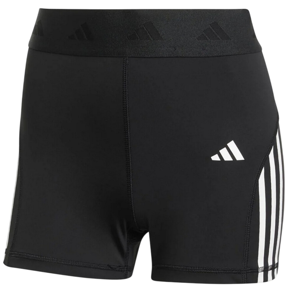 Adidas (8 Uk - 10 Uk, Black) Womens/Ladies Hyperglam 3 Stripes Shorts