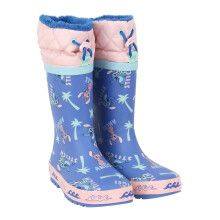 (10 UK Child, Blue) Lilo & Stitch Childrens/Kids Graphic Print Wellington Boots