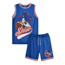 (6-7 Years, Blue) Sonic The Hedgehog Boys Basketball Jersey And Shorts Set