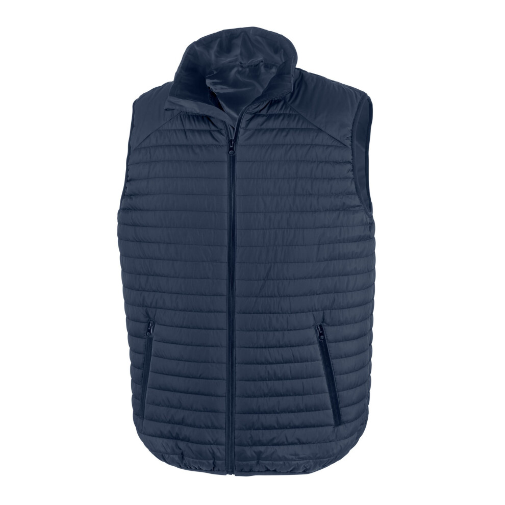 Result (Xl, Navy/Lime) Unisex Adult Thermoquilt Gilet
