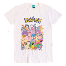 (4XL, White) Pokemon Unisex Adult Characters T-Shirt