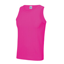 (XL, Electric Pink) AWDis Just Cool Mens Sports Gym Plain Tank / Vest Top
