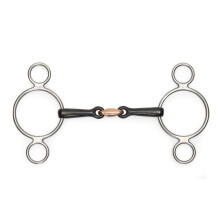 (6in, Black) Shires Sweet Iron Horse 2 Ring Gag Bit