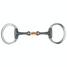 (5in, Black) Shires Flat Sweet Iron Lozenge Horse Eggbutt Snaffle Bit