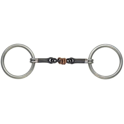 (5.5in, Black) Shires Sweet Iron Roller Horse Snaffle Bit