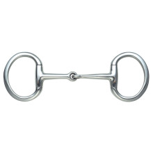 (4.5in, Silver) Shires Jointed Horse Eggbutt Snaffle Bit