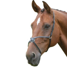 (X Full, Black) Blenheim Mexican Leather Horse Noseband