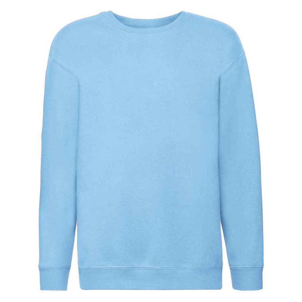 Fruit Of The Loom (12-13 Years, Sky) Childrens/Kids Premium Drop Shoulder Sweatshirt