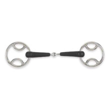 (5in, Silver/Black) Equirubber Equikind+ Jointed Horse Bevel Bit