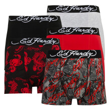 (L, Verschiedene) Ed Hardy - Ed Hardy - 5er Pack Herren Athieu Boxer Baumwolle Stretch Atmungsaktiv