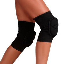 (S, Black) Silky Dance Plain Knee Pads