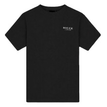 (Medium, Schwarz) Nicce - Nicce - Herren FLAVUR Logo T-Shirt Baumwolle Kurzarm Freizeitshirt